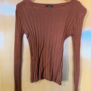 Mittoshop Cinnamon Ribbed Long Sleeve Top